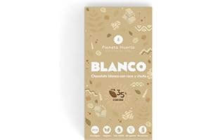 PLANETA HUERTO BONSÁI PLANETA HUERTO | Tableta Chocolate Blanco Vegano 35% Ecológico 100 g – Con Aceite de Oliva Virgen Extra – Sin Gluten, Sin Lactosa y Sin Azúcar Añadido