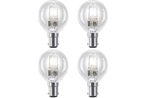 TIGER LIGHTING x3 Golf Ball/Mini Gobe B15d G45 / P45 ECO Halogen Dimmable Energy Saver Light Bulbs B15 SBC Small Bayonet Cap 240V 28W = 40W(+1 Free Bulbs)