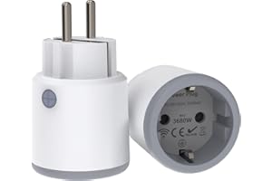 ZECAMIN ZigBee Alexa Enchufe, 16A Enchufe inteligente con medición de corriente, 3680W smart plug con control remoto/control de voz, Enchufe programable con temporizador, Compatible Alexa Google Home,1 Pack