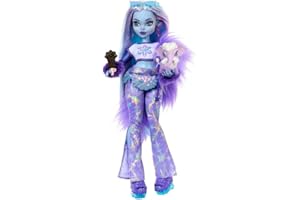 Monster High Abbey Bominable Lalka podstawowa Yeti + figurka mały mamut i akcesoria tematyczne, HNF64