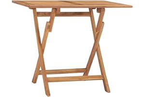 VIDAXL Table à dîner pliable de jardin 90x60x75 cm Bois de teck solide