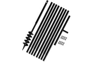 vidaXL Bêche et tarière manuelle 100 mm Avec Rallonge mèche tarière 9 m