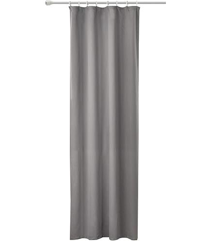 WOLTU 2 Stukken Gordijnen 135x245cm voor slaapkamer en Studeerkamer, Verduisterend en Ondoorzichtig gordijn in Polyester,Grijs wit VH5868ws-2