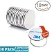 Produktbild Neodym Disc Magnete 10 Stück, Super Starke Seltene Erden Magnete mit 10 Stück Klebstoff Backing, für Kühlschrank, Wissenschaft, Kunsthandwerk, DIY, Büro, 30 mm X 2 mm