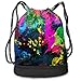 Produktbild ewtretr Turnbeutel Hipster Sporttaschen Drawstring Bag Abstract Paint Shoulder Bags Travel Sport Gym Bag Print - Yoga Runner Daypack Shoe Bags with Zipper