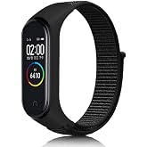 Rongep Xiaomi Mi Band 7/6/5/4 ile Uyumlu Hasır &Ouml;rme Kordon Terletmeyen Nefes Alabilen Kumaş Hafif Yapı Cildi Tahriş Etmeyen C