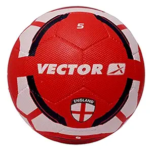 Vector X England Rubber Football (Color : Red-White, Size : 5)