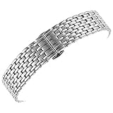 solide Edelstahl Metall uhrenarmbänder 12mm für Frauen männer 12mm uhrenarmbänder Metall Armband Silber