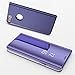 Price comparison product image iPhone 7 Plus Case,iPhone 8 Plus Case Mirror,WIWJ Elegant Mirror View Flip PU Leather Case Luxury Slim Shockproof Cover Case Foldable Makeup Phone Case Bright Reflection Folio Designed Protective Cover with Stand Function Bookstyle Feature Smartphone Phone Shell for iPhone 7 Plus / iPhone 8 Plus-Purple+1 x Black Touch Stylus Pen