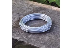 Homespired® Galvanised Garden Wire Fencing Wire Outdoor General Purpose (Metal, 2mm x 10 Metres)