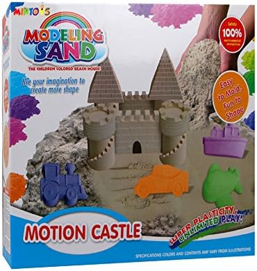 Mintoys ® Extra Large Play Sand Magic Motion Never Dry Moulding Sand - 1.5kg Play Sand Set Tub with Moulds (Children Toy)
