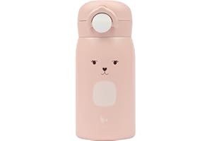 Fabelab - Botella infantil de conejo de 320 ml, acero inoxidable sin BPA, a prueba de fugas para la escuela