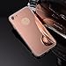 Produktbild iPhone 7 Hülle,iPhone 8 Hülle,iPhone 7 iPhone 8 TPU Hülle Spiegel,Leweiany Kreativ Make Up Mirror Spiegel Muster Glänzend Shiny Kristall Klar Durchsichtig Transparente Hülse HandyTasche Strass Rahmen Slim TPU und PC Handy Gehäuse Hülle Premium Protector Shell Slim Etui Schale Bumper Luxus Dame Mädchen Frau Schutzhülle Hardcase Hart Hülle Handyhülle Etui Case für iPhone 7/iPhone 8 4.7 Zoll Silikon Backcover Tasche Case Spiegel Hülle Mirror Effect - Roségold