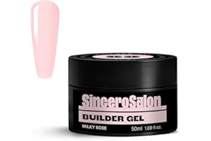 SINCERO SALON Aufbaugel für Gelnägel - Milky Rose - TPO-frei - UV Gel zur Nagelverlängerung und Modellage - Nail Art - Farbgel für Gelnägel - Versiegelungsgel - 50ml