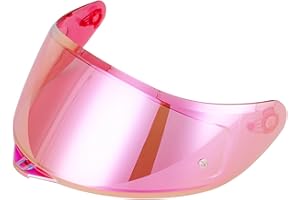 ‎SHKALACAR Shkalacar Helmet Visor Ersatz für AGV K1 K3SV K5, Motorradhelm Visier, Motorrad Windschutzscheibe Helmglas, Schutz Antikratz Antifog Mehrere Farben Einfach zu montieren (Rosa)