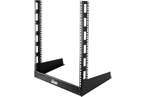 Tecmojo 19 tum 12U 2-Post Desktop Server-ställ, Öppen Ram för 19" AV-/Data-/Ljud-/Studioapparater, Fristående på Hem-/Kontorsbord