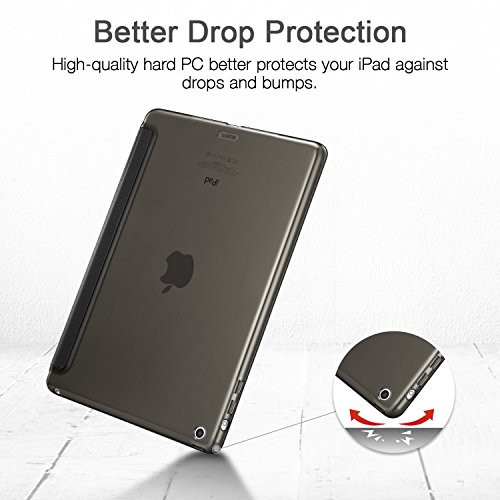 iPad Mini Hülle, ESR Yippee Series Auto aufwachen/Schlaf Funktion Ledertasche Ultradünnen Leichtgewicht Anti-Kratzer Schutzhülle mit durchschaubar Rückseite Abdeckung für iPad mini 3/2/1(Schwarz) - 9