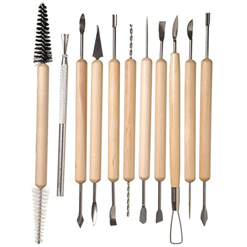 Alohha Packung aus 11 Polymer Clay Durable Keramik Nadel Keramik Sculpting Carving Modellierung Tools Set Works mit allen Clay-Typen Professionelle Qualität