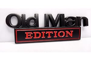 XCBW 3D Old Man Edition Auto Aufkleber Metall Logo Emblem Sticker Rentner