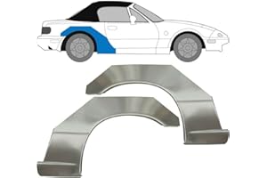 easyparts Rear Wheel Arch Repair Panel/Rear Wings SET OF 2 suitable for Mazda MX-5/1989-1998 / NA/Unpainted steel/For both sides of the car/Get rid of rust in your car!