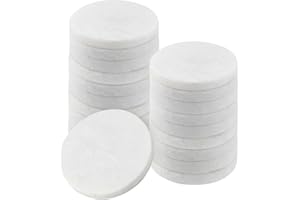 JEUIHAU 20 Pcs White Round Painting Pebbles, 65 x 8mm Diameter Flat Smooth Round Stones, Natural Stones for Paint, River Stone for Arts, Craft, Painting, DIY and Home Decoration