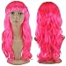 Produktbild Damen Sexy Long Wave Curly Fancy Dress Perücken Cosplay Kostüm Damen Perücke Xmas, Haloween, Event und Surprise Party – Pink
