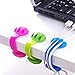 Produktbild Desktop-Befestigungen HKFV 3X Kabel Drop Clip Schreibtisch Aufgeräumt Veranstalter Draht Kabel Blei USB Ladegerät Halter Fixer 3PC Desktop-Firmware Fadenverschlüsse