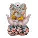 Marble Look Hindu God Shri Ganesh Car Dashboard Statue Lord Ganesha Idol Bhagwan Ganpati Handicraft Decorative Spiritual Puja Vastu Showpiece Figurine - Religious Pooja Gift Item & Murti for Mandir / Temple / Home Decor / Office / Study Table RS.380.00