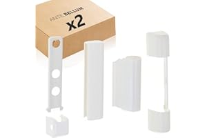 Ante bellum PVC Bandabdeckungen Set – Kunststoffkappen für PVC-Fenster und Balkontüren, Universal für Links- oder Rechtsmontage, Einheitliches Erscheinungsbild, Einfache Installation - Weiß (2 Stück)