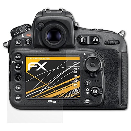atFoliX Protecteur d   cran pour Nikon D810 Film Protection d   cran - Set de 3 FX-Antireflex anti-reflet Film Protecteur
