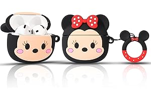 Custodia carina per AirPods di 4a generazione, per auricolari wireless AirPods 4, custodia di ricarica in silicone XMBYGY con motivo cartoni animati, antiurto, protettiva con moschettone, per uomo,