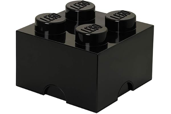 Room Copenhagen RC40031733 Lego Boîte de Rangement 4 Briques Plastique Noir 45 x 35 x 25 cm