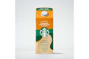 Starbucks® - Caramel Macchiato - Multiserve 750 ml - Café au Lait et au Caramel en Brique Refermable Prêt-à-Boire - Vendu à l'Unité