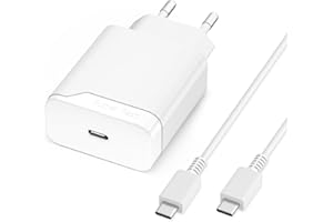 BENSN 25W Chargeur Type C Charge Rapide Compatible avec Samsung Galaxy A15 A16 A17 A54 A55 A56 A35 A36 A25, S24 S23 A22 S22 S21 S20 FE Téléphone Portable Prise USB-C Adaptateur Secteur avec Cable 1.5M