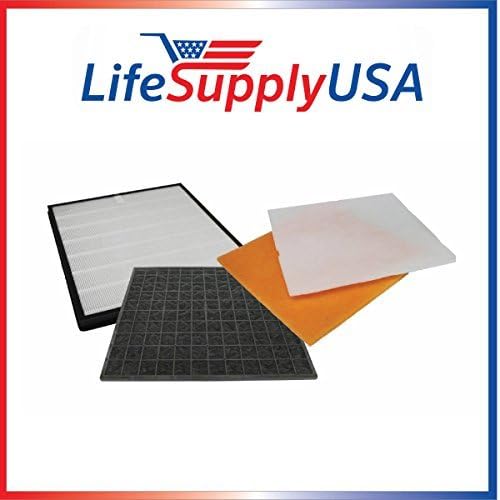 LifeSupplyUSA Replacement Filter Kit Compatible with RabbitAir Air MinusA2 SPA-700A & SPA-780A Air Units (Pre-Filter, Carbon, HEPA, and Odor Remover)