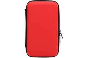 PONGNAS Étui de Transport pour Console de Jeu, Pochette de Rigide de Voyage pour New 2DS XL, 2DS LL, New 3DS, 3DS avec Porte-Cartouche à 8 Emplacements, Léger et Portable, Résistant à