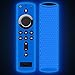 Price comparison product image Remote Case/Cover for Fire TV Stick 4K, Protective Silicone Holder Lightweight [Anti Slip] Shockproof for Fire TV Cube/Fire TV(3rd Gen) Compatible with All-New 2nd Gen Alexa Voice Remote (glow blue)