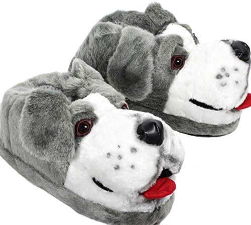 Sheepdog Animal Plush Slippers, Funny and Original, Women and Men