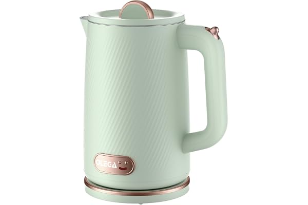 OLEGA Bouilloire électrique - 1800 W - Chauffage rapide - Sans BPA - En acier inoxydable 304 - Avec arrêt automatique et protection contre le fonctionnement à sec - Parfait pour la famille - 1,8 l