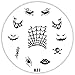 Stamping Stencils for Nail Art A37 - Halloween Spider Pumpkin Dracula Skull Bat and more