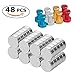 Magnete Stark,Neodym Magnete ,48 Neodym Mini Magnete Set,40 Extra Starke Minimagnete und 8 Farbige Kegelmagnete für Büro, Karten, Whiteboards, Kühlschränke & Magnettafeln