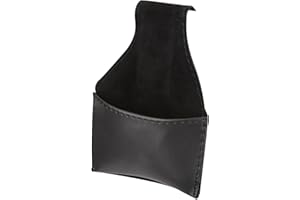 DEMERAS Uchwyt na kredę bilardową, przenośny uchwyt na kredę do kija bilardowego delikatne szwy PU 4,72x3,94 cala z haczykiem na kredę bilardową