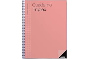 ADDITIO - Cuaderno Tríplex para el profesorado | Planificación mensual y semanal | Evaluación | Tutoría | Reuniones | Papel ecológico | Tamaño 22,5 x 31 cm | Español | Coral