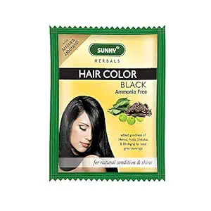 Sunny Hair Colour Black, 20gm (Pack of 6)