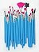 32 pcs. Cosmetic Professional Makeup Brushes Set "Glamour Blue" incl. Case of the brand MyBeautyworld24