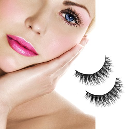 1 Paar Handgefertigte Weiche Faser Dicke Wimpern Künstlihche Wimpern D-7 - 5