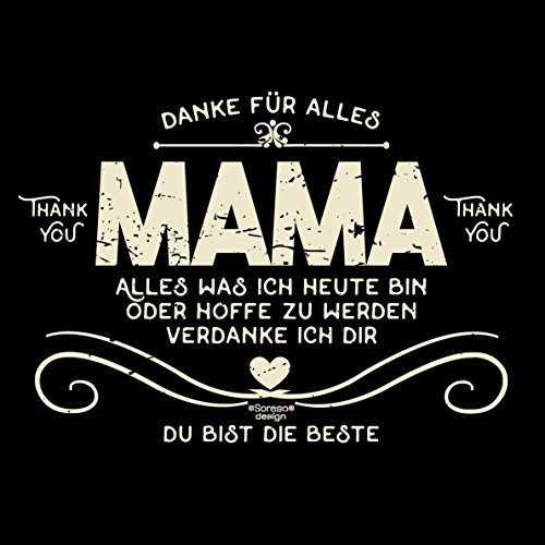 Geschenk-Set : Kissen inkl. Füllung und Urkunde : Danke Mama Geschenk zum Muttertag : Geschenkidee Muttertagsgeschenk 40×40 Farbe: schwarz - 2