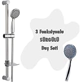 3 Fonksiyonlu S&uuml;rg&uuml;l&uuml; Duş Seti 5 Par&ccedil;a &Ouml;zel Set