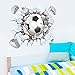 Produktbild Saingace Wandaufkleber Wandtattoo Wandsticker,3D Fußball Wohnzimmer Schlafzimmer Hintergrund Wandaufkleber