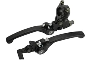 VOBOR 1 Pair Clutch Lever, Clutch Lever Perch Assembly Aluminum, Handlebar Clutch and Brake Lever Set Assembly for Pit Dirt Bike